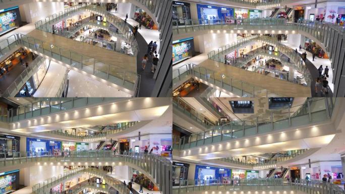 吉隆坡城市火车站著名商场正厅慢动作全景4k马来西亚