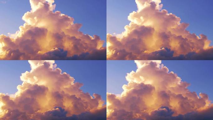 4k延时视频中彩色云景的变化