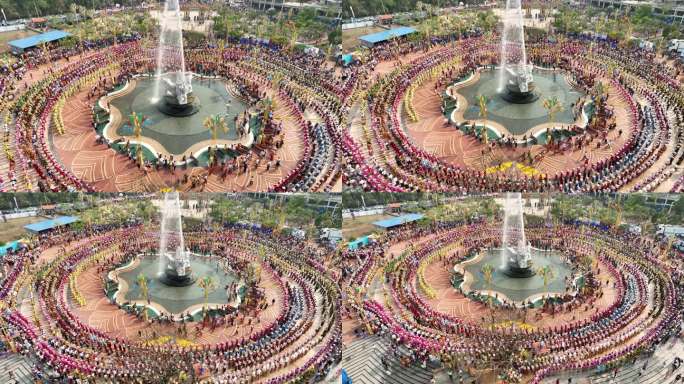 热闹非凡的瑞丽市泼水节开幕