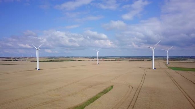 丹麦碳中和的风力涡轮机