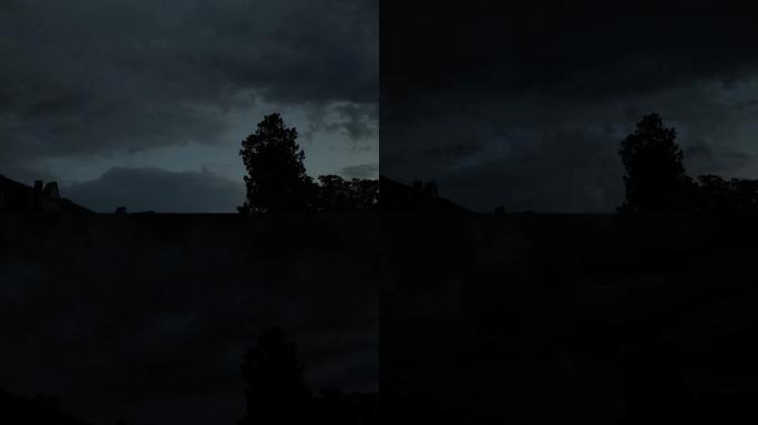 日落时分雷暴之后和之前波恩上空移动云层的时间流逝