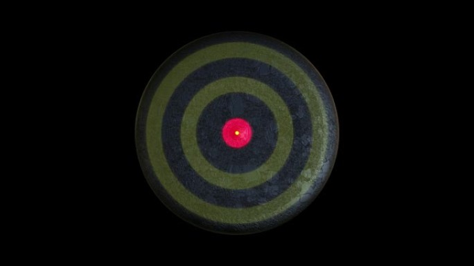 黄色圆圈信号、地图目标、军事目标 (可循环)