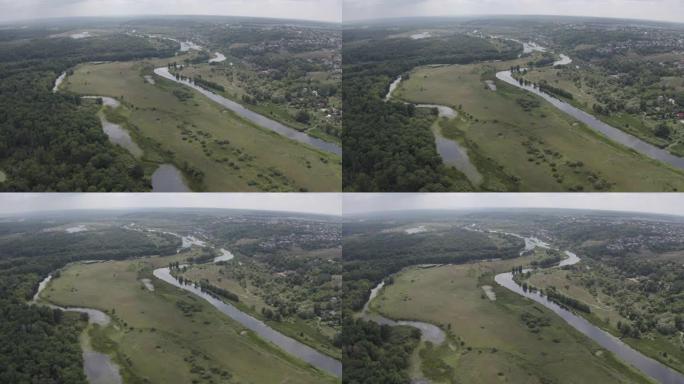 俄罗斯鸟瞰图沃罗涅日和沃罗涅日河附近