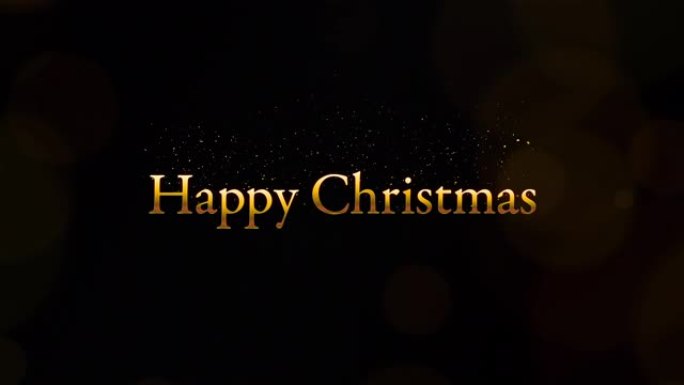 视频中带有 “圣诞节快乐” 一词。