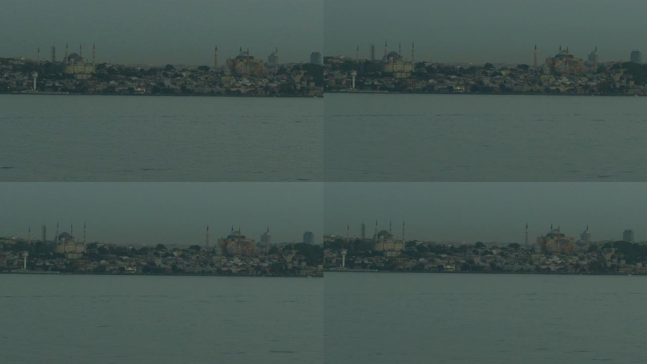 早晨阴霾中的伊斯坦布尔著名景点