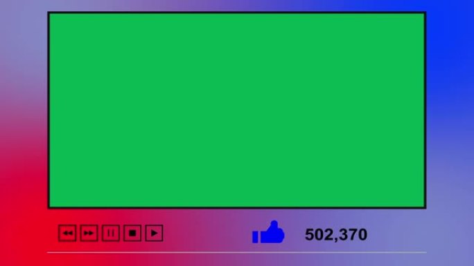 绿色屏幕的视频播放器，喜欢数到一百万