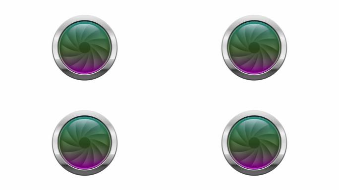 Dslr相机光圈。放大和缩小