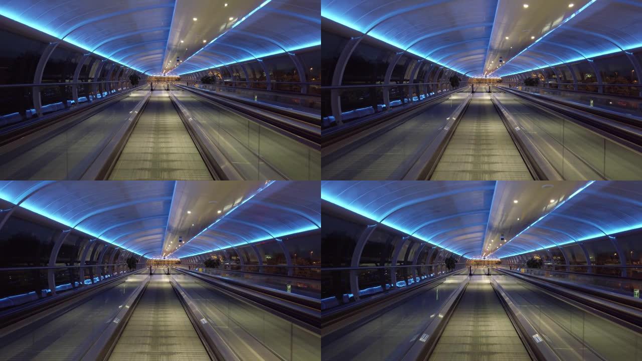 机场走道隧道蓝光照明