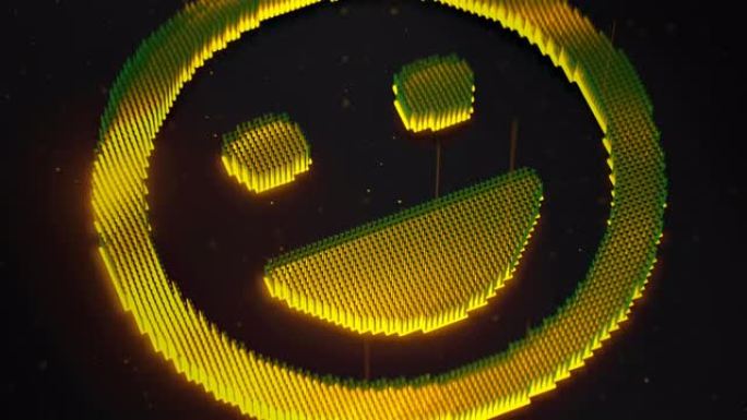 微笑表情符号3D渲染动画