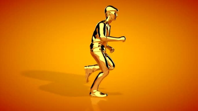 Golden runner无缝循环，橙色工作室