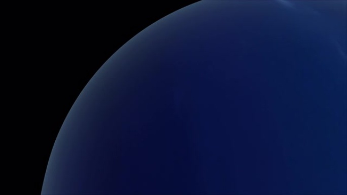 行星海王星在宇宙恒星空间中的旋转，计算机生成。现实背景的3d渲染。该图像的元素由NASA呈现