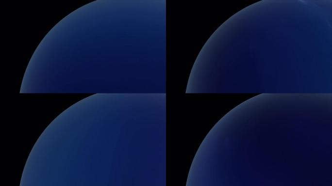 行星海王星在宇宙恒星空间中的旋转，计算机生成。现实背景的3d渲染。该图像的元素由NASA呈现