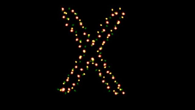 圣诞灯字体X特效动画素材节日装饰氛围平安