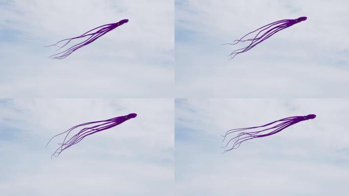 城市上空的紫色章鱼