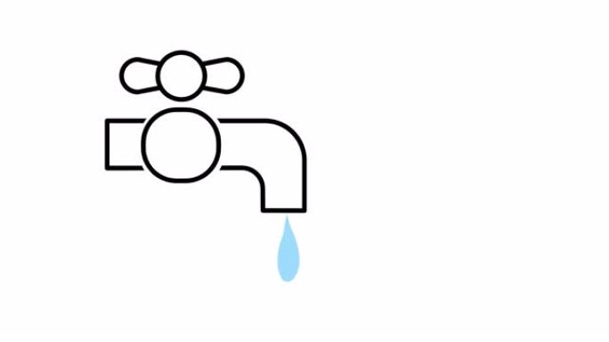 水从水龙头里滴出来。缺水概念。视频插图4K