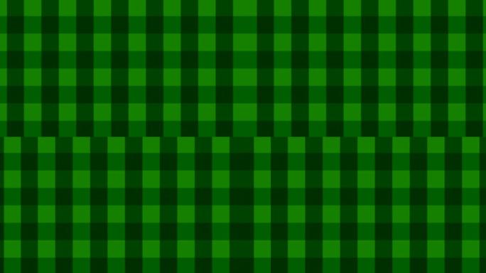 运动中的方格绿色背景，让人联想到足球场或布