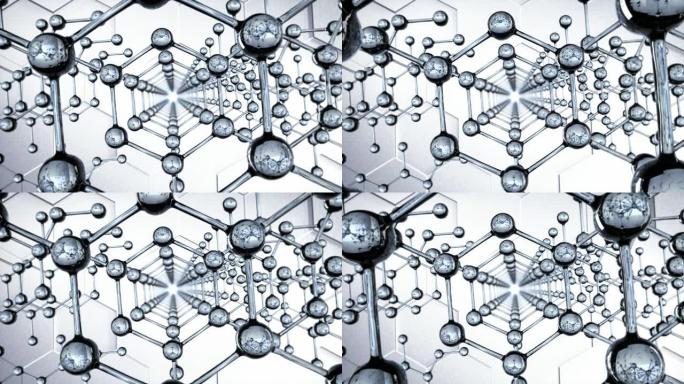 纳米分子背景无缝循环动画
