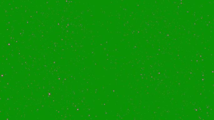 星星在绿屏背景动画上闪耀效果。闪烁节日或节日装饰。圣诞红星辉光4k动画。色度键无缝循环。