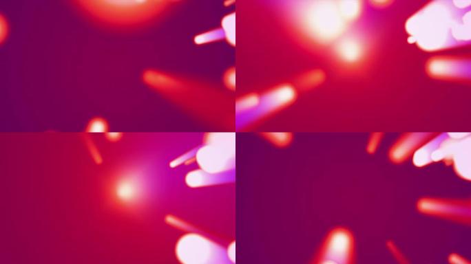 数字生成的视频循环，代表底视图，显示移动的聚光灯或舞台灯光，照亮五颜六色的烟熏环境，例如在迪斯科舞厅