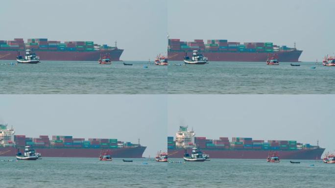 运输集装箱海运码头港口轮船外贸易运输物流
