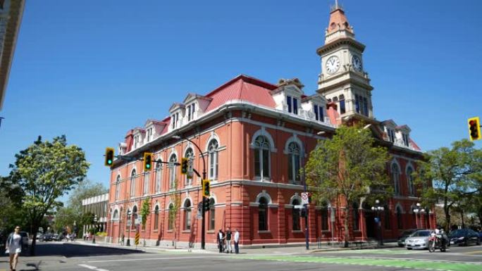 美丽的维多利亚市政厅，加拿大不列颠哥伦比亚省