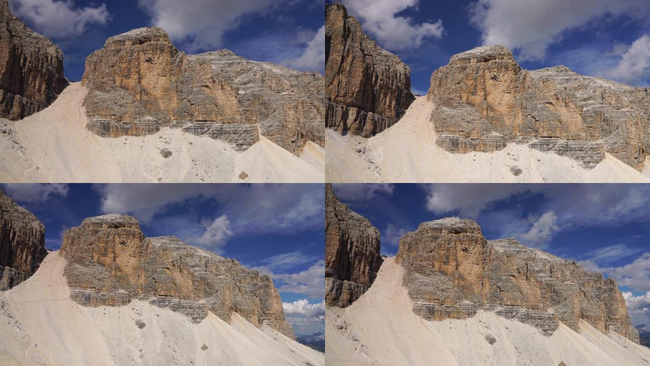 Piz Boe以上，SAS Pordoi alpine，白云岩，意大利Tirol alps