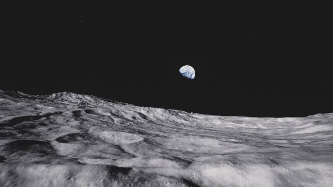 4k月球环绕穿梭