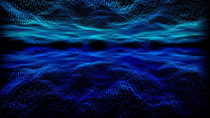 反射抽象黑暗洞穴波形声音音频音乐振荡，可视化波技术数字面