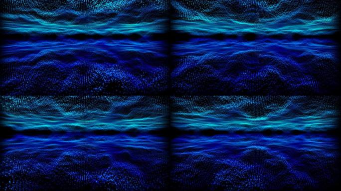 反射抽象黑暗洞穴波形声音音频音乐振荡，可视化波技术数字面