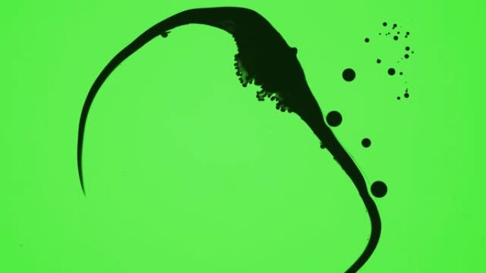 迷幻的五彩液体光秀，水，油，油漆中的怪异墨水图案。绿色细胞。丰富多彩的视觉表演背景，徽标，音乐视频，