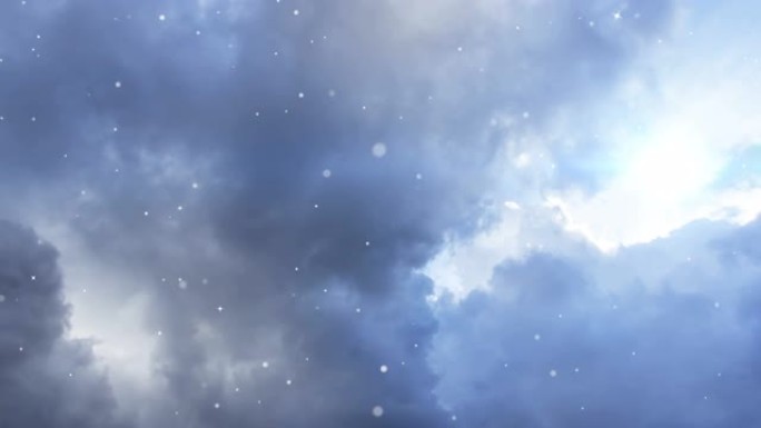 戏剧性天空上的雪 (4k可循环)