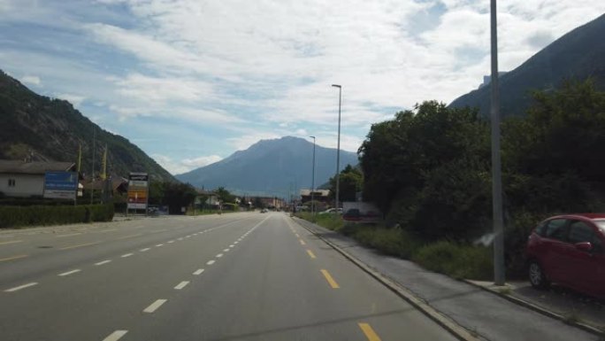 fpv在瑞士瓦莱州Visp附近的途中