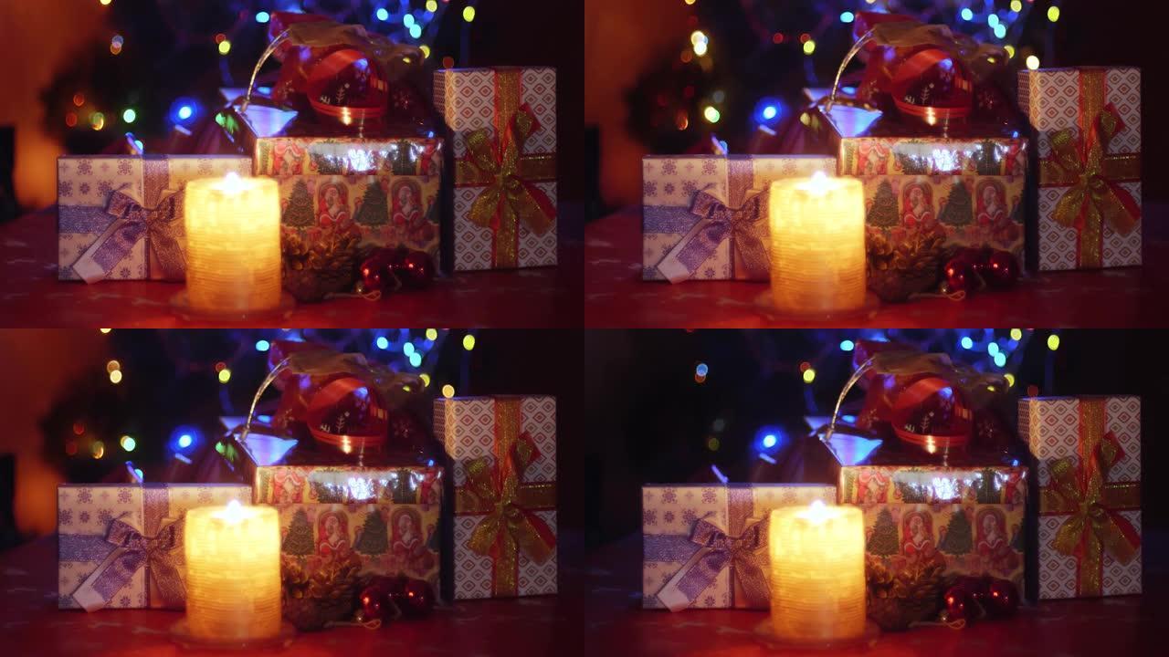 圣诞节和新年礼品盒