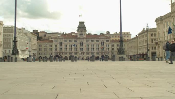 的里雅斯特意大利统一广场视图