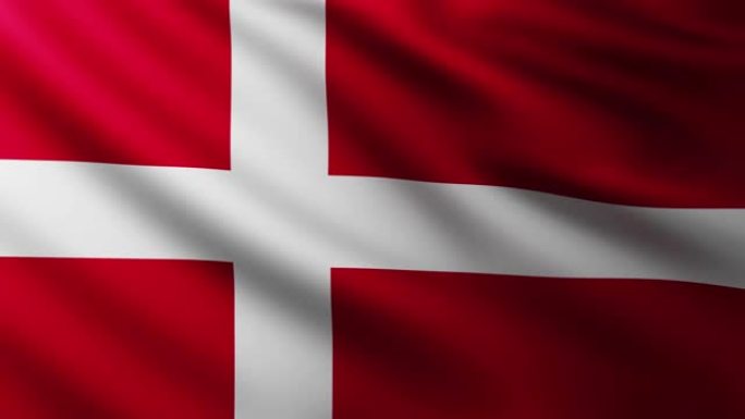 丹麦大旗背景迎风飘扬