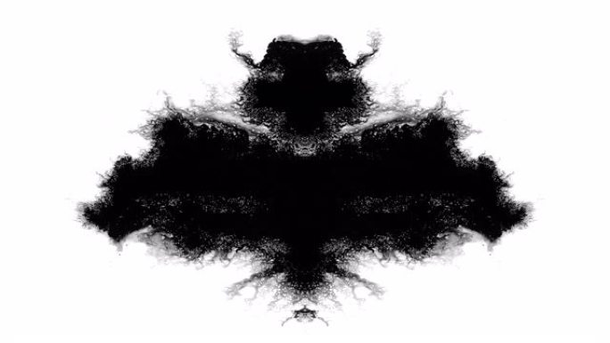 罗夏 (Rorschach) 墨水泄漏在屏幕上扩散