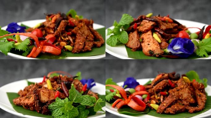Larb Gai，一种由健康鸡胸肉制成的菜肴。
