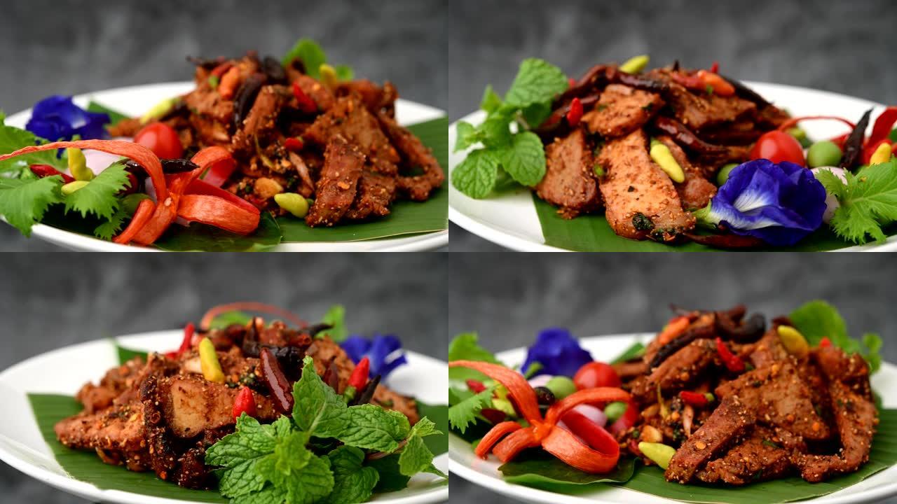 Larb Gai，一种由健康鸡胸肉制成的菜肴。