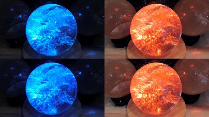 发光二极管照明纹理上的水晶球