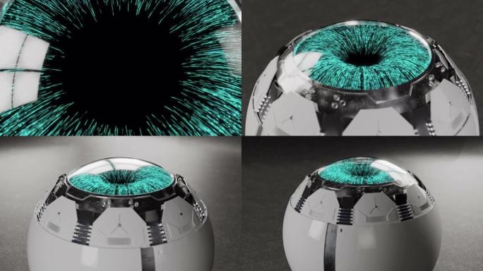 未来主义眼球科技眼球机器人眼球三维