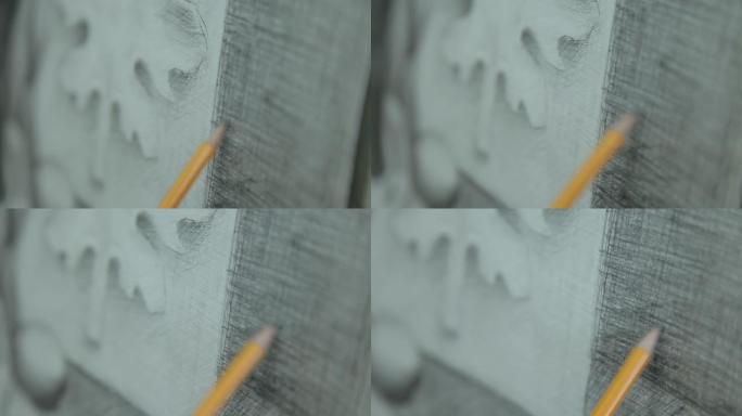 艺术家用一支简单的铅笔抚摸。铅笔画