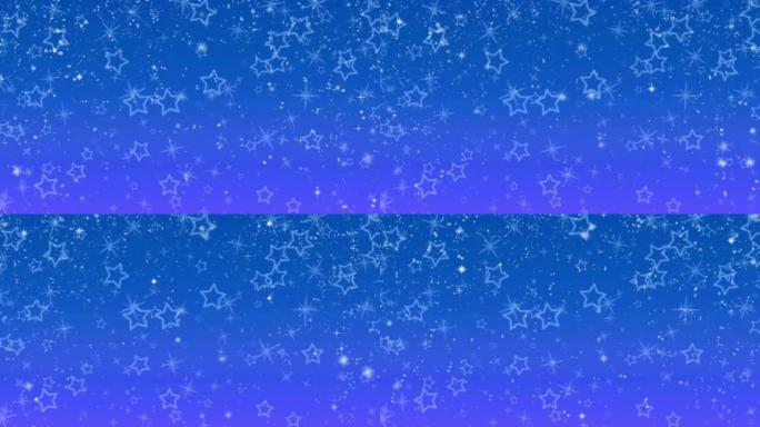 雪花冬季星星下雪雪星蓝色背景