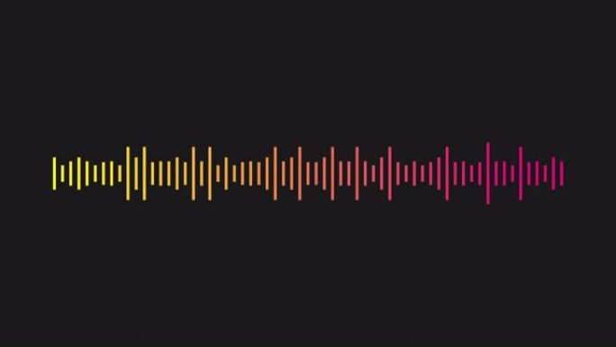 经典风格图形彩色声音均衡器的4k视频动画