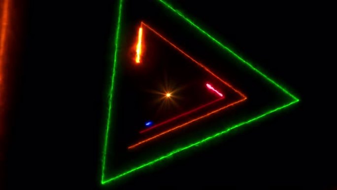 彩色能量火三角抽象背景
