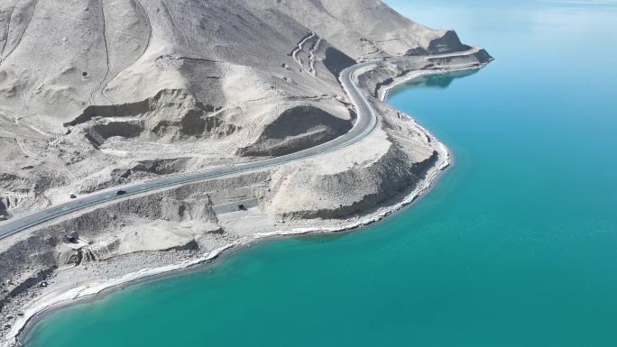 【4k正版】新疆喀什帕米尔高原白沙湖航拍