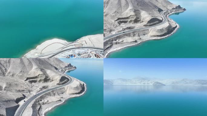 【4k正版】新疆喀什帕米尔高原白沙湖航拍