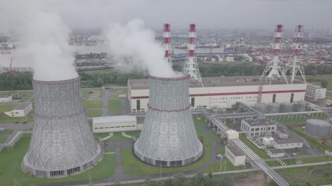 核电站腾空的蒸汽塔。