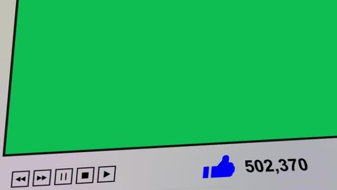 绿色屏幕的视频播放器，喜欢数到一百万
