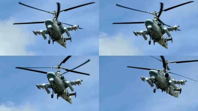 军用直升机巴以冲突俄乌战争螺旋桨转动