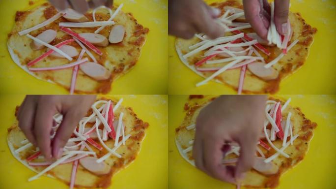 制作自制披萨披萨美食